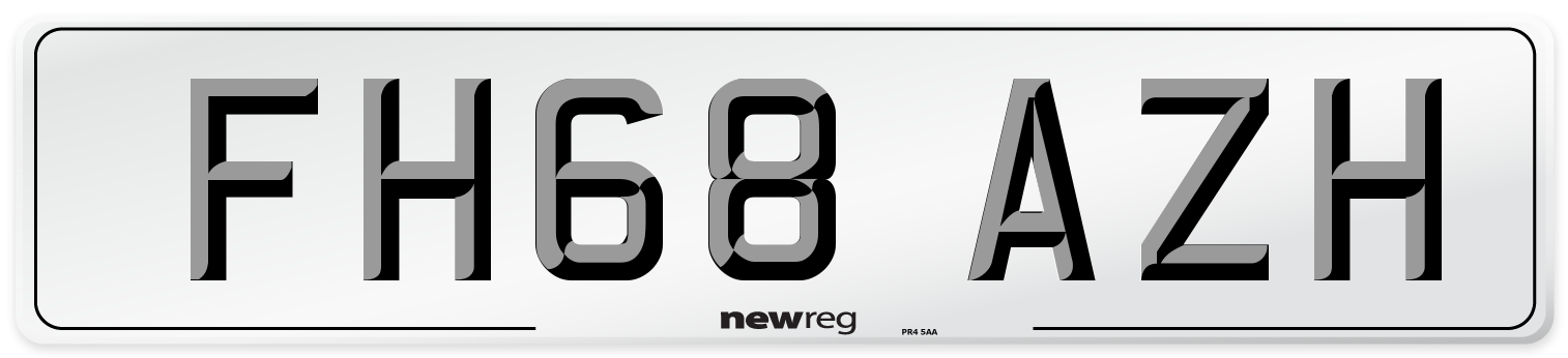 FH68 AZH Number Plate from New Reg